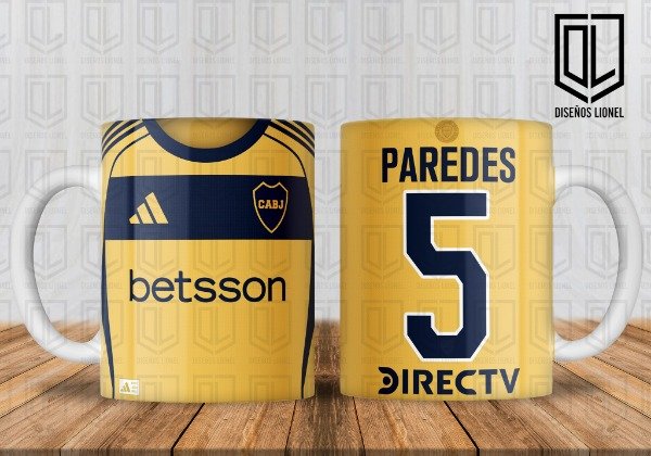 Producto - "NUEVA" PLANTILLA PARA TAZAS BOCA JUNIORS - SUPLENTE 2025/26 (PAREDES)