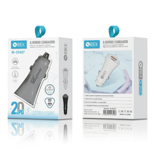 Producto - ADAPTADOR CARGADOR IBEK 20W PD+ USB - 1