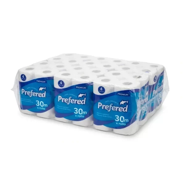 Producto - Papel higienico 4x30mts Prefered (Bolson de 12 paquetes)
