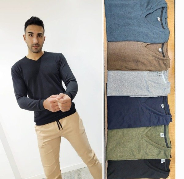 Producto - LINEA BRISA Sweater lanilla escote en V