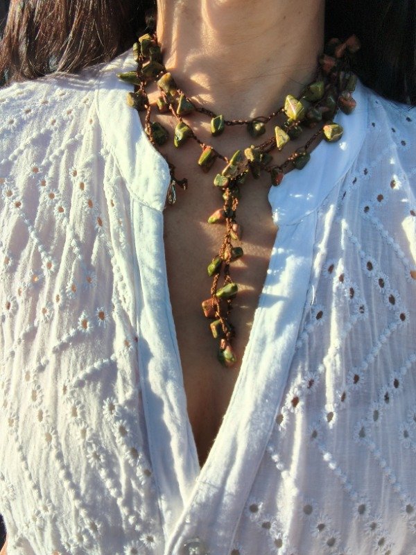 Producto - Collar Ipanema mil vueltas Piedras Unakitas