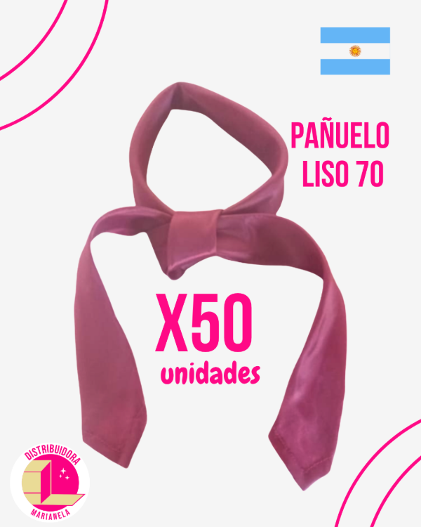 Producto - Pañuelo Liso planchado 70 cm - Pack x50 unidades
