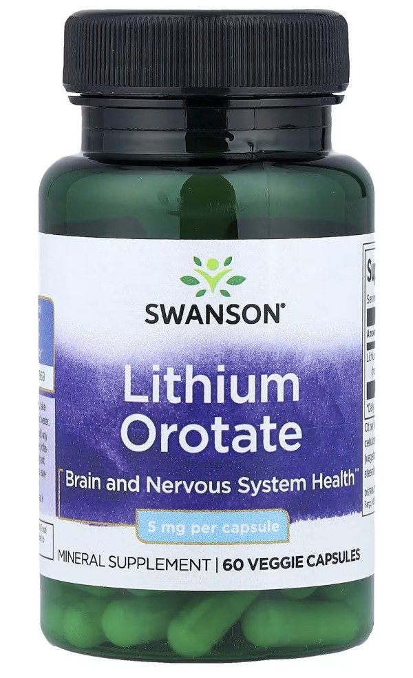 Producto - Swanson - Orotato De Litio 5mg x 60 capsulas