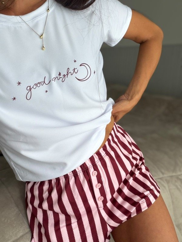 Producto - Pijama corto modal GN bordo -preventa y precio especial- - 2