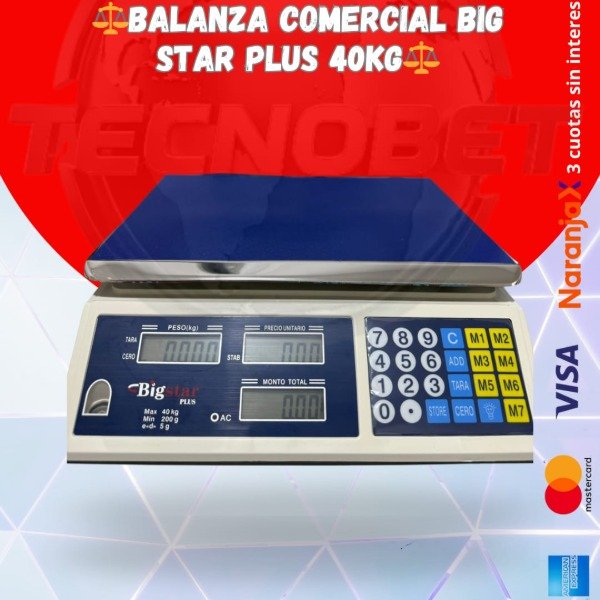 Producto - BALANZA COMERCIAL BIGSTAR PLUS 40KG