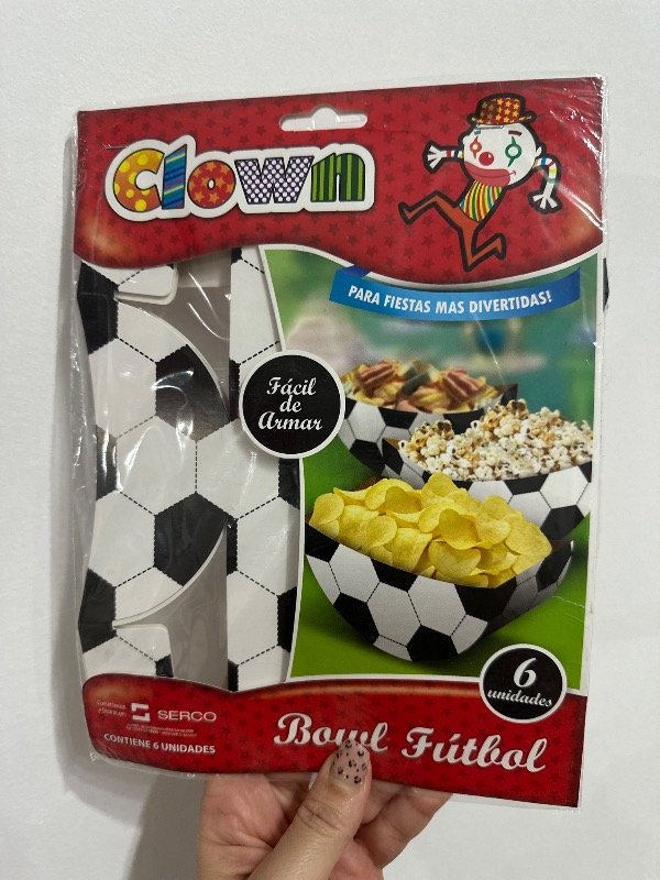 Producto - Bowl en forma de pelota Blanca y negra x6