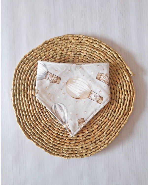 Producto - Babero Bandana c/ Toalla atrás Globo Gris