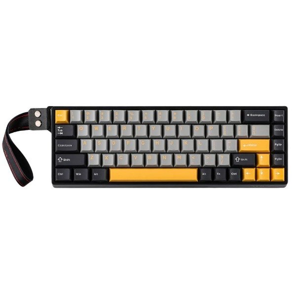 Producto - Teclado Magnético Aula Win68He Max Wing Chun Switch Black Grey Yellow