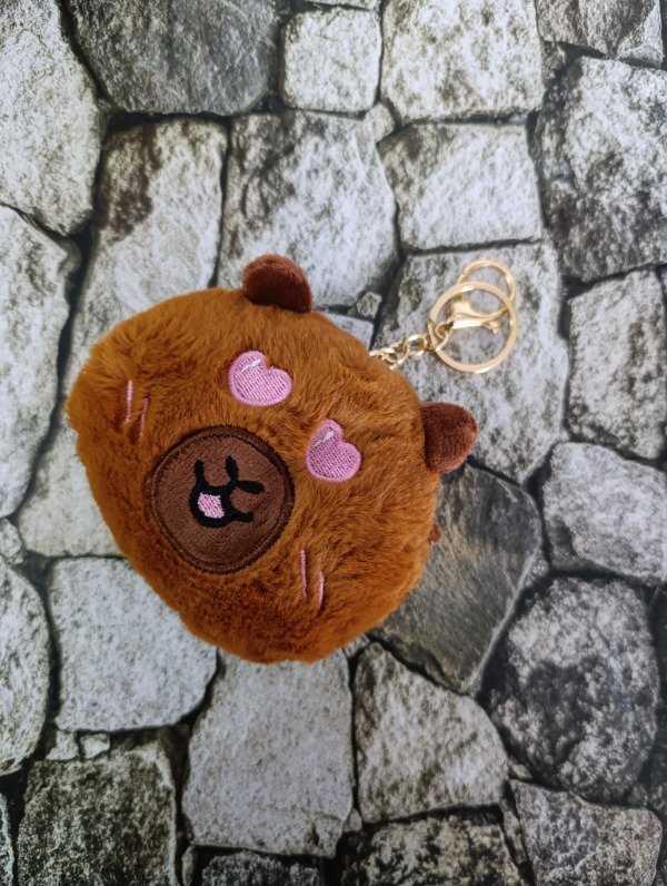 Producto - Llavero monedero Capibara corazones