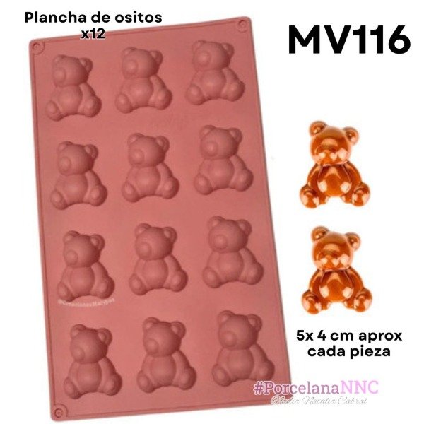 Producto - Plancha de ositos x12 MV116