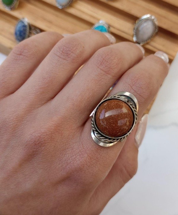 Producto - Anillo redondo con Piedra del Sol