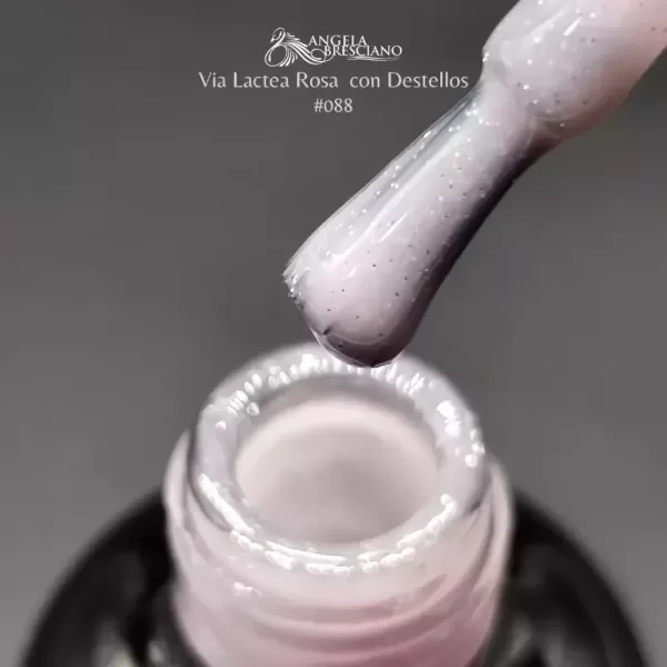 Producto - VIA LACTEA ROSA CON GLITTER 15ML ANGELA BRESCIANO