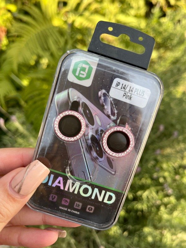 Producto - ph 14 y iph 14 plus protector de camara straps rosa