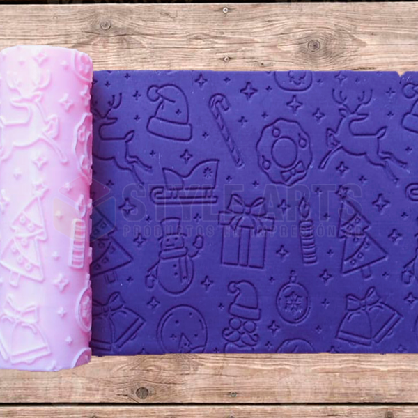 Producto - Rodillo texturizador navidad M2