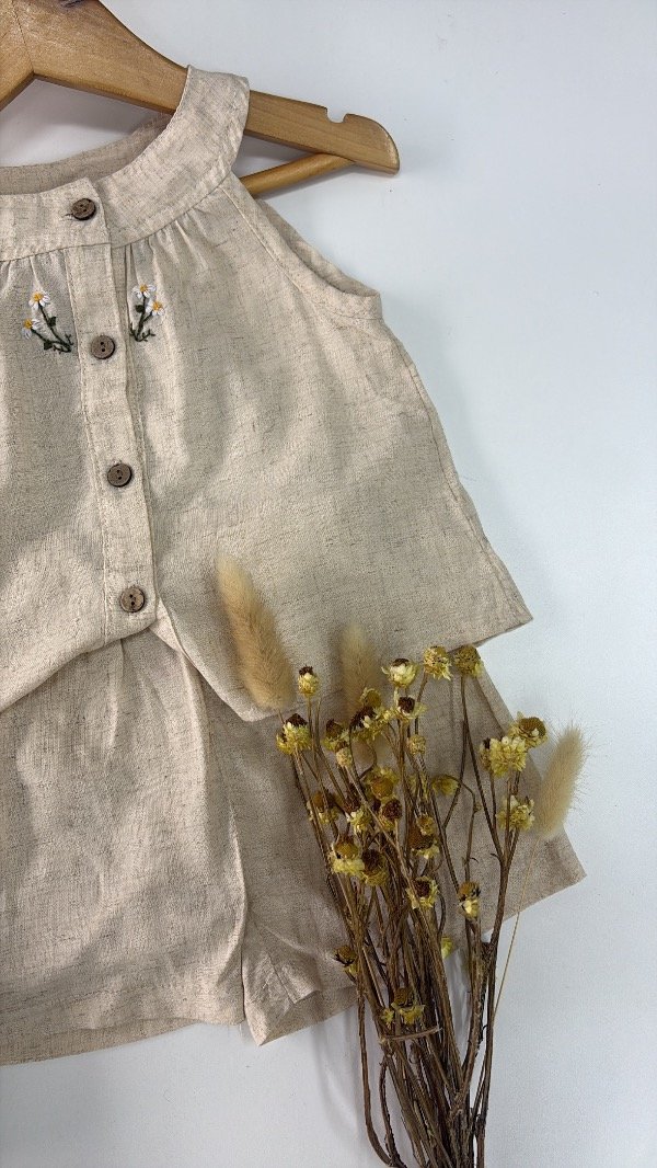Producto - Conjunto Margarita bordado en color BEIGE - 2