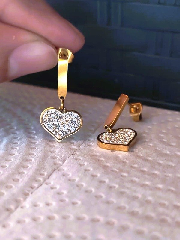 Producto - Aros colgantes corazón