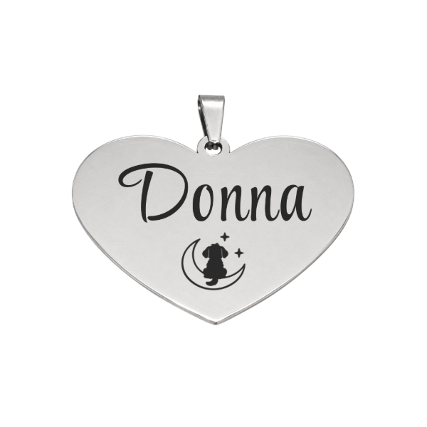 Producto - Chapita Personalizable Corazon - Perrito Luna - 0
