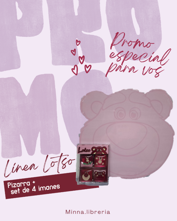 Producto - Promo: Pizarra y set de 4 imanes Lotso