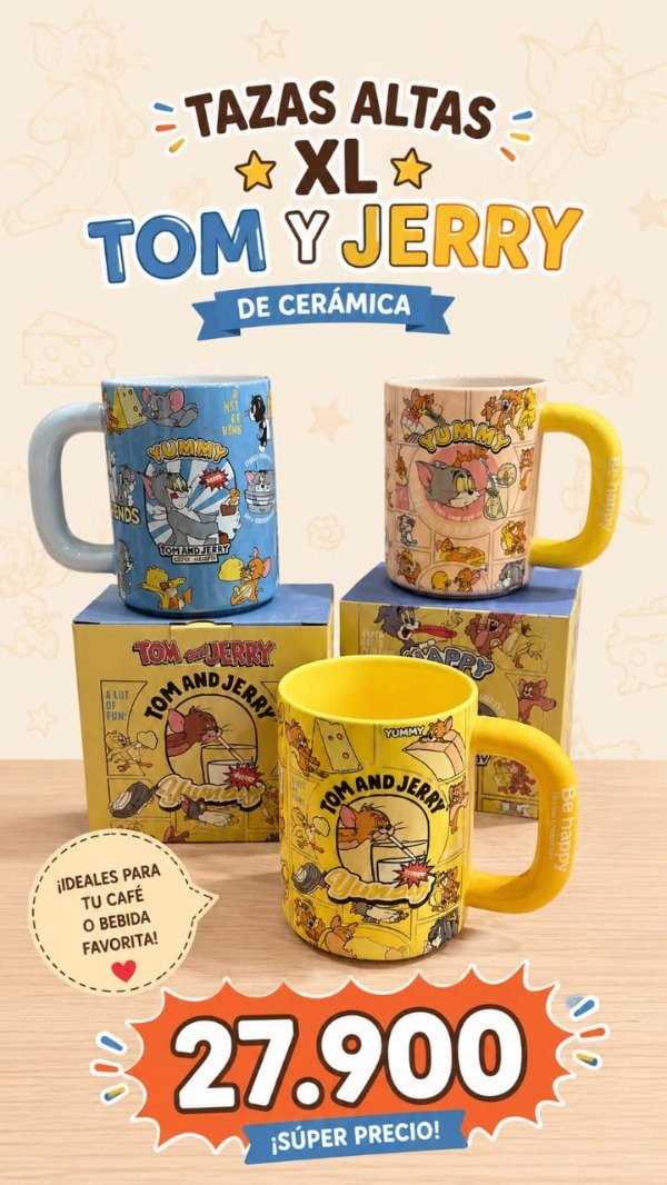 Producto - TAZA CERAMICA  TOM Y JERRY DISEÑO NUEVO