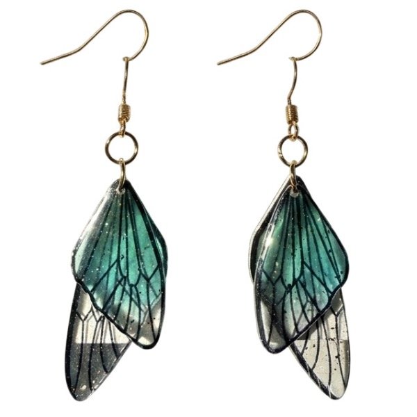 Producto - Aros Ninfa azul-cobre esterlina