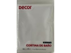 Producto - 11304    CORTINA BAÑO BLANCO 70 Micrones DECO