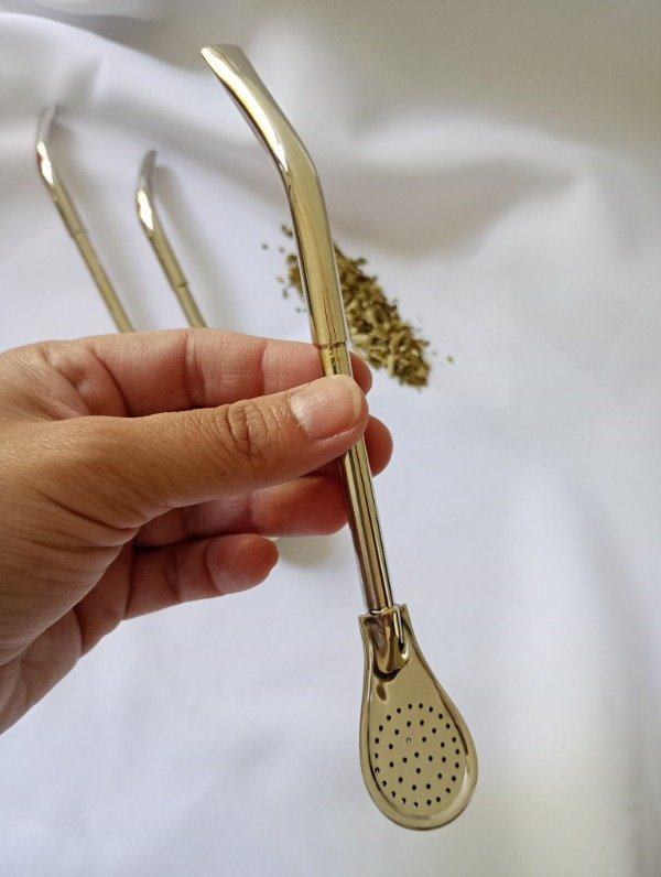 Producto - Bombilla de alpaca. Pico de loro y filtro