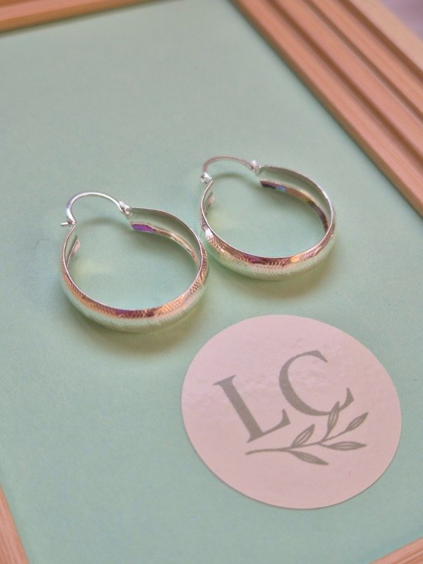 Producto - Argolla facetada 22mm criolla