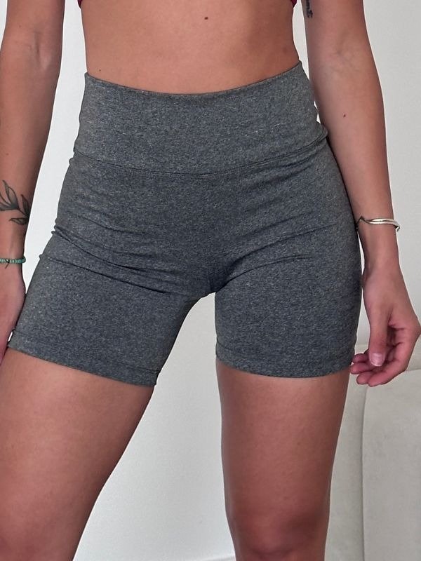 Producto - calza corta microfibra gris melange