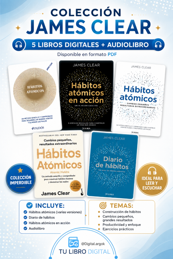 Producto - COLECCIÓN JAMES CLEAR 5 LIBROS DIGITALES MAS AUDIOLIBRO