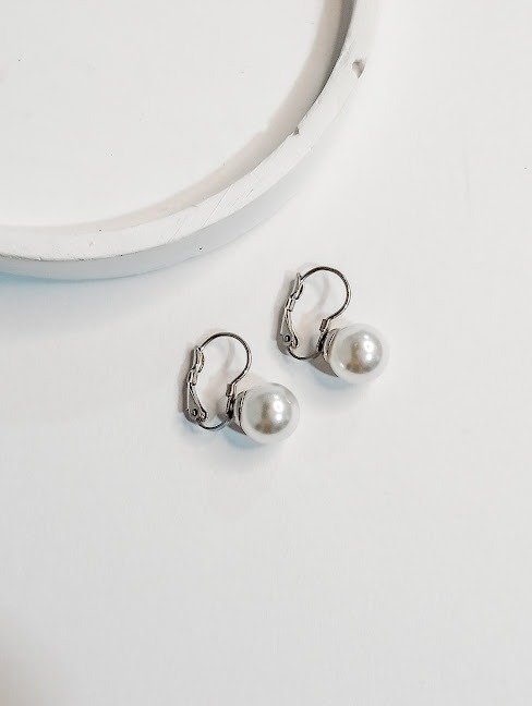 Producto - Aros colgantes PERLAS - Acero quirúrgico