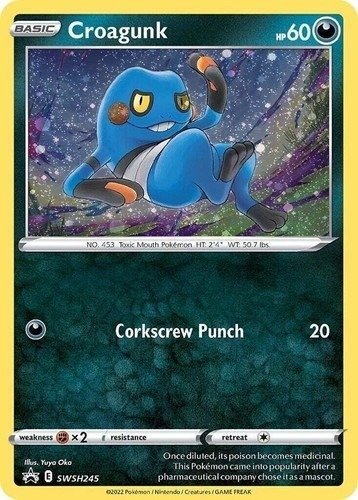 Producto - Croagunk - SWSH245 - Sword and Shield Promo Cosmos Holo