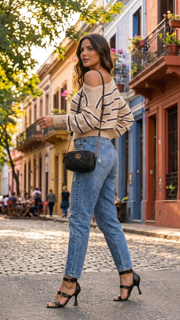 Producto - Sweater Manhattan Off-Shoulder Rayado - 0