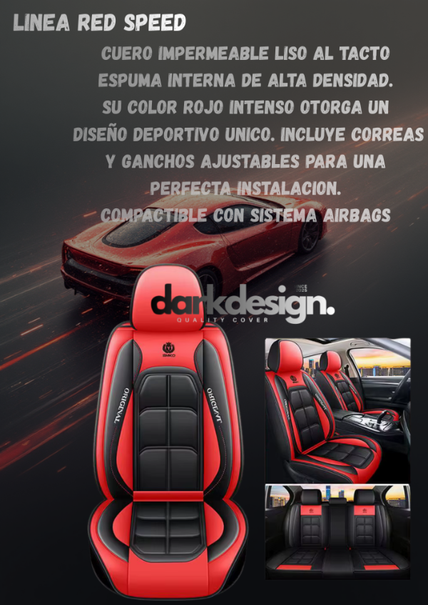 Producto - FUNDA DE CUERO ECOLOGICO DARKDESIGN RED SPEED