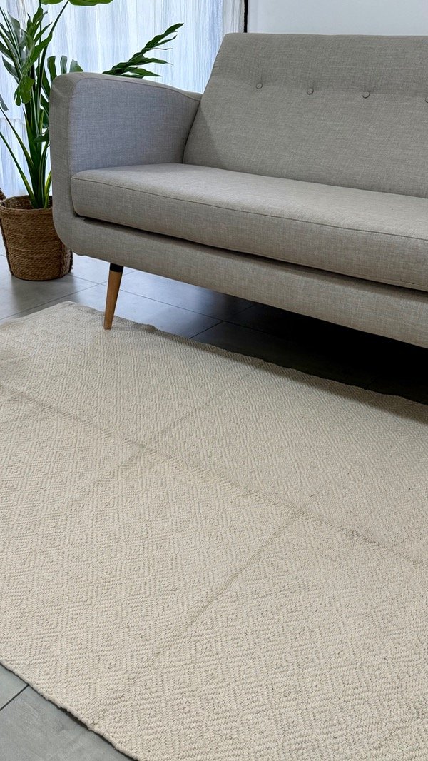 Producto - ALFOMBRA DE ALGODÓN CON ROMBOS 120x180