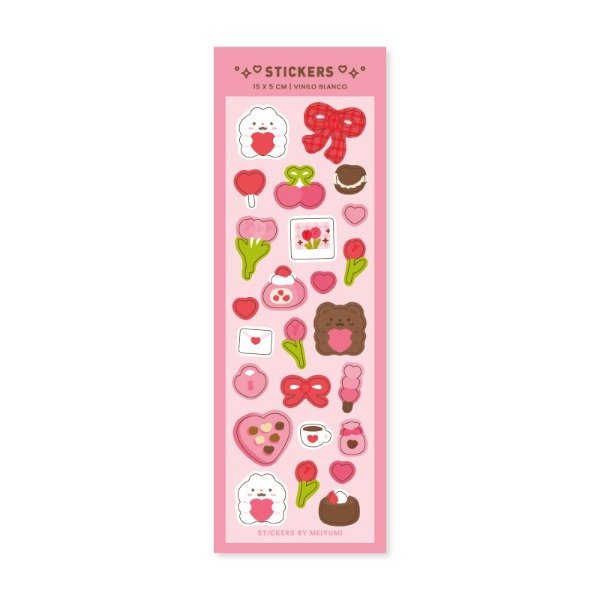 Producto - Plancha de stickers "Choco Valentine"