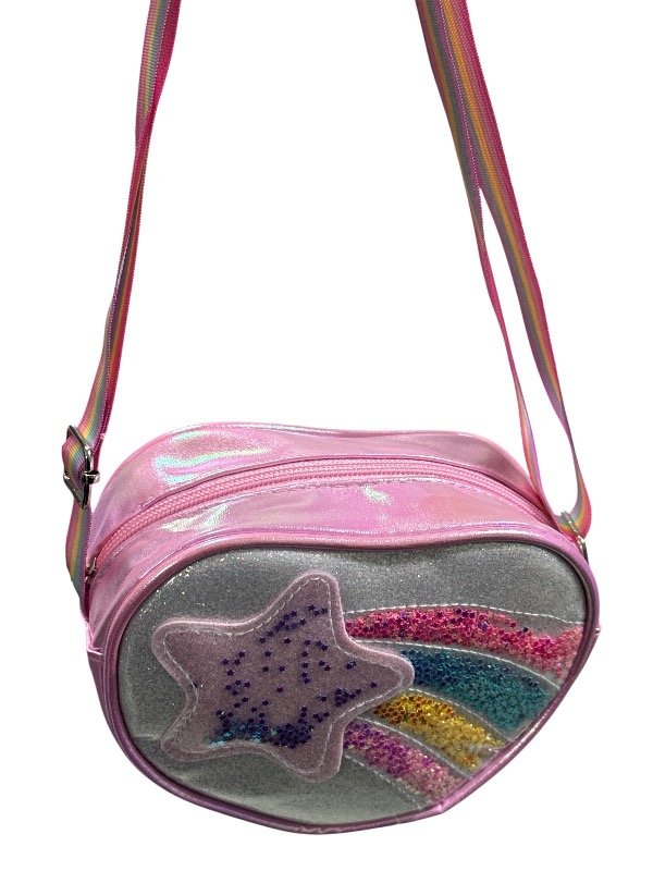Producto - Carterita de nena estrella con arcoíris rosa