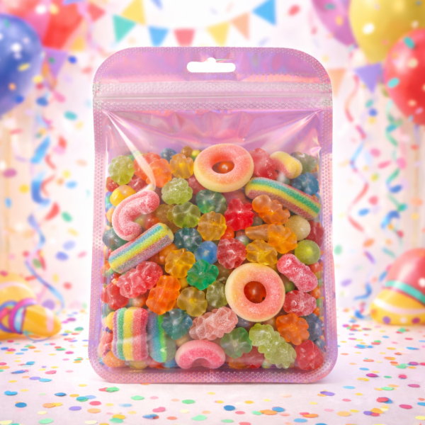 Producto - Bolsa con cierre hermetico 11x15cm Lila Iridiscente x 10