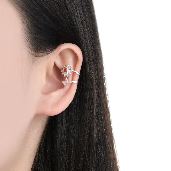 Producto - Aros Ear Clips Flor y Mariposa (Se Vende Por Unidad)