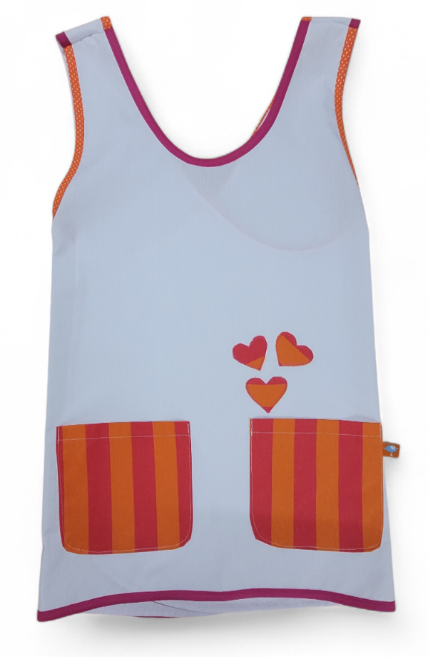 Producto - Corazones pop rayas y blanco