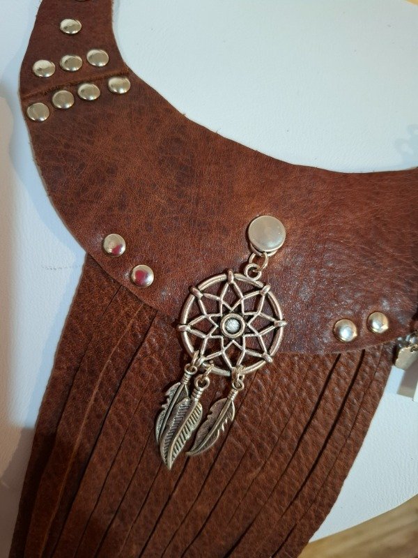 Producto - Collar cuero vacuno tostado
