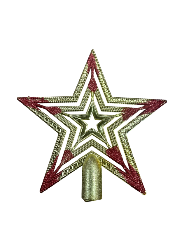 Producto - PUNTAL ESTRELLA DORADO CON ROJO