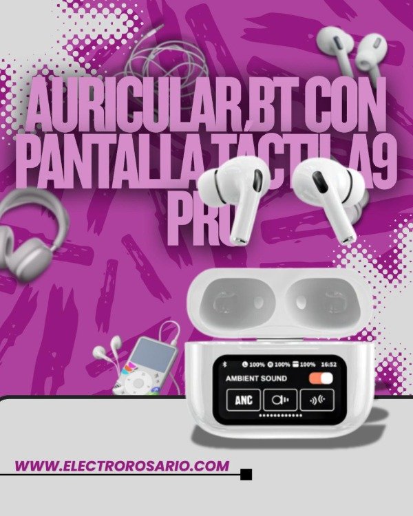 Producto - AURICULAR BT C/ PANTALLA TACTIL A9 PRO