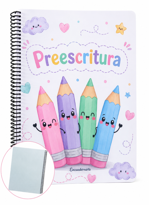 Producto - Cuaderno Preescritura+Cuaderno para Colorear Animales con Actividades - 1