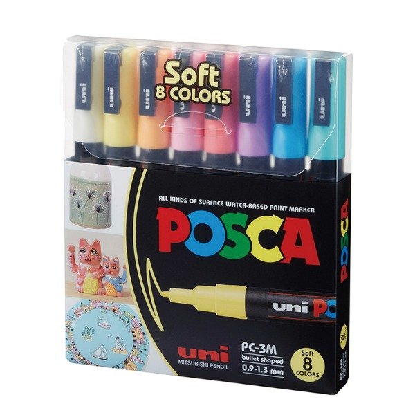 Producto - MARCADOR POSCA ESTUCHE X8 PASTEL