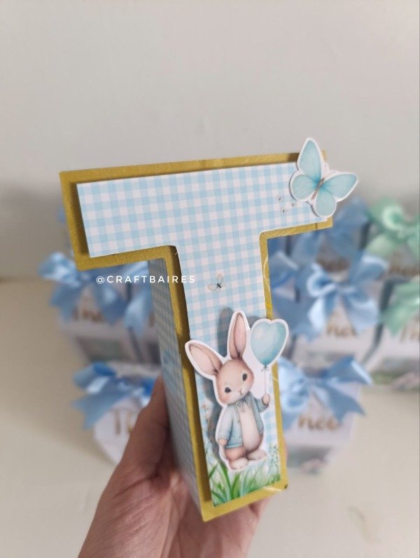 Producto - Letra 3D Conejito Vintage CraftBaires