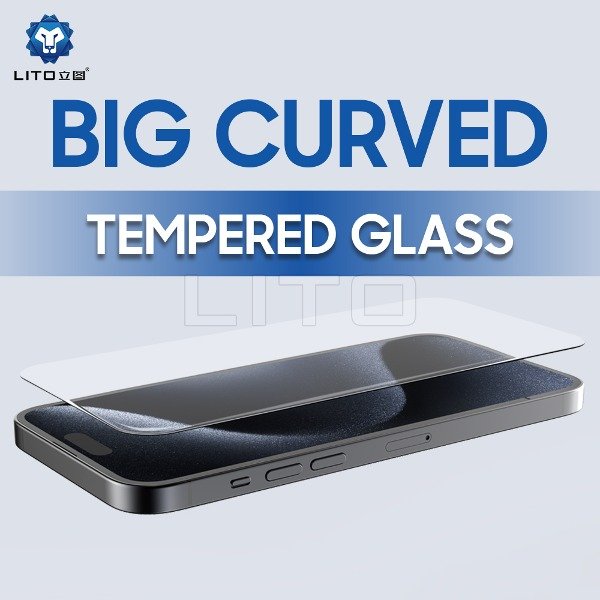 Producto - Vidrio Templado BIG CURVED Clear Para Iphone 15 PRO MAX