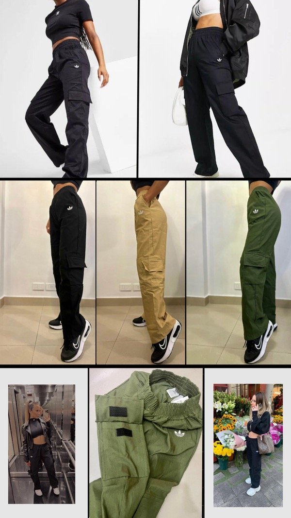 Producto - Pants Wide Leg Cargo ADI - 0