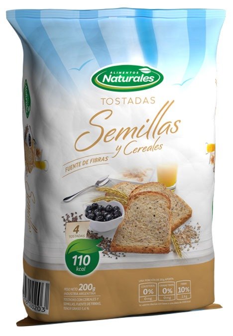 Producto - Tostadas Semillas y Cereales 200g. Caja x 12 u.