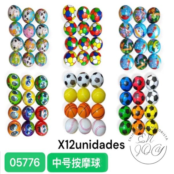 Producto - PELOTAS MEDIANA DE MASAJE MODELOS VARIOS X12U 05776