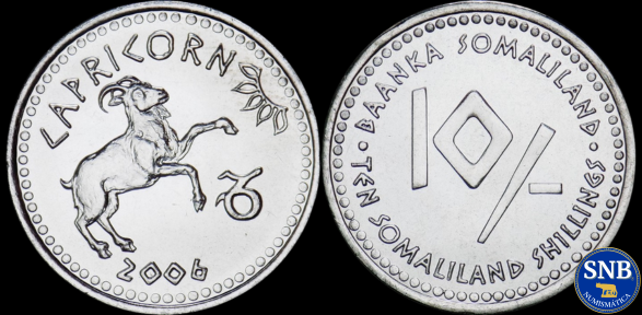 Producto - Somalilandia - 10 Chelines (2006) KM #18 Capricornio